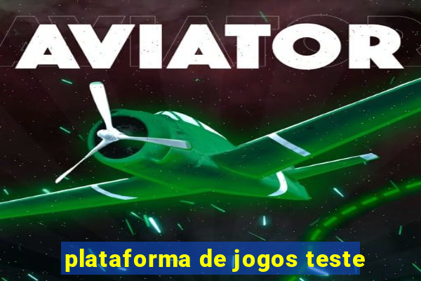 plataforma de jogos teste